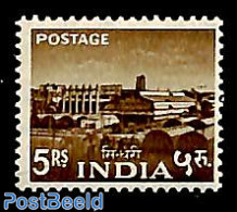 India 1955 5R, Stamp Out Of Set, Mint NH - Ongebruikt