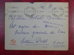 DQ2  MONACO  LETTRE FM RR 1940  MONTE CARLO A SECTEUR 5001 +AFF. INTERESSANT+ - Marcofilia