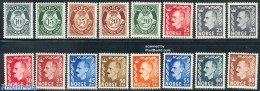 Norway 1950 Definitives 16v, Mint NH - Neufs