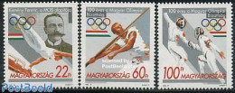 Hungary 1995 National Olympic Committee 3v, Mint NH, Sport - Athletics - Fencing - Olympic Games - Unused Stamps