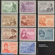 Norway 1947 300 Years Norwegian Post 11v, Mint NH, Transport - Post - Railways - Ships And Boats - Neufs