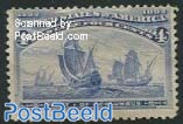 United States Of America 1893 4c, Stamp Out Of Set, Without Gum, Unused (hinged), Transport - Ships And Boats - Nuovi