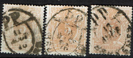 28 X 3  Obl   Journaux  BXL - 1869-1888 Lying Lion