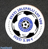 Estonia 2021 Football Federation 1v, Mint NH, Sport - Various - Football - Other Material Than Paper - Round-shaped St.. - Errori Sui Francobolli