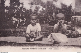 C4- MISSIONS  MARISTES D ' OCEANIE -  SAMOA - BEBES SAMOANS    - ( 2 SCANS ) - Samoa