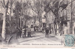 D24-06) CAGNES - ENVIRONS DE NICE - AVENUE DE LA GARE -  EN  1904 - Cagnes-sur-Mer