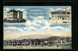 AK Albuquerque, NM, The Murphey Sanatorium, Administration Bldg., Hospital Building, The Cottage Colony  - Albuquerque