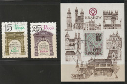 P 507) Polen 1982 Mi# 2841ff Bl.90 O: Kraków, Restaurierte Baudenkmäler - Usati