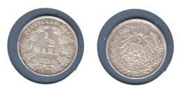 Allemagne 1/2 Mark 1915 D, KM# 17, Argent 900‰, Deutsches Reich, ½ Mark , - 1/2 Mark