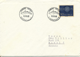 Norway Cover EUROPAFERGEN Grenaa - Varberg 10-10-1960 With EUROPA CEPT Stamp Sent To Switzerland - Storia Postale