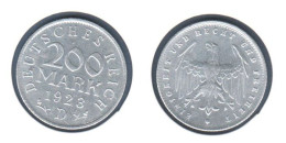 Allemagne 200 Mark 1923 D, KM# 35, Aluminium, Deutsches Reich, - 200 & 500 Mark