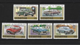 ● LESOTHO 1985 ● 100° AUTO ֍ Cars ● Centenary Of The MOTOR CAR ● Voitures ● Serie ** 5 Valori ● Lotto N. 2482 ● - Lesotho (1966-...)