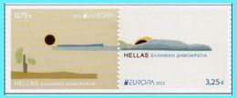 GREECE- GRECE- HELLAS 2012:  Europa 2012 Se-Tenant, Horizontaly Imperforate Compl. Set MNH** - Ungebraucht