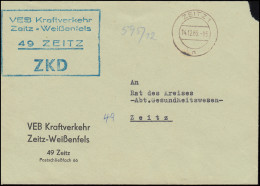 ZKD-Brief Kraftverkehr Zeitz-Weißenfels Brief ZEITZ 14.12.65 An Rat Des Kreises - Briefe U. Dokumente