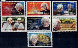 NICARAGUA 1980 ALBERT EINSTEIN MI No 2091-7 MNH VF!! - Albert Einstein