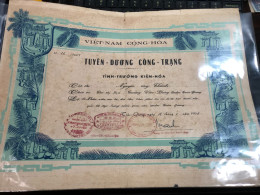 SOUTH Vietnam Sells Paper Certificate Of Merit During The Republic Of Vietnam Period-certificate Of Entry And Exit Certi - Autres & Non Classés