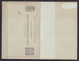 CONGO. 1906/Etat Independent Du Congo, Carte Postale Avec Response Payee/unused. - Briefe U. Dokumente