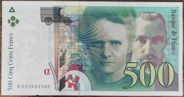 Billet De 500 Francs Pierre Et Marie CURIE 1995 FRANCE H035943569 - 500 F 1994-2000 ''Pierre En Marie Curie''