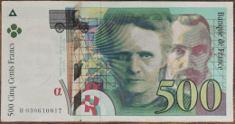 Billet De 500 Francs Pierre Et Marie CURIE 1994 FRANCE H030610017 - 500 F 1994-2000 ''Pierre Et Marie Curie''