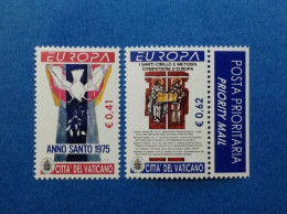 2003 Vaticano Francobolli Nuovi Mnh** Europa L'arte Del Manifesto Anno Santo 1975 E I Santi Cirillo E Metodio - Unused Stamps