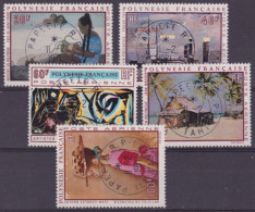 POLYNESIE - PA 40/44  SERIE COMPLETE OBL USED CACHETS SUPERBES COTE 68 EUR - Used Stamps