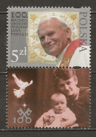 Poland MNH ** 2020 Pape Jean Paul II Anniversaire De Sa Naissance Enfant Avec Sa Mère - Neufs
