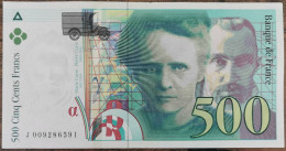 Billet De 500 Francs Pierre Et Marie CURIE 1994 FRANCE J009286591 - 500 F 1994-2000 ''Pierre En Marie Curie''