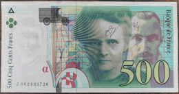 Billet De 500 Francs Pierre Et Marie CURIE 1994 FRANCE J002433720 (cf Photos) - 500 F 1994-2000 ''Pierre Et Marie Curie''