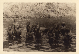 Photo Afrique Congo Enfants Noirs à La Baignade - Afrique