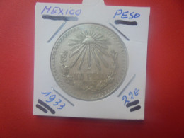 MEXICO 1 PESO 1933 ARGENT (A.1) - Mexique
