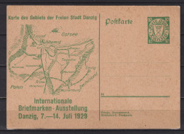 Danzig 1929  Sonderpostkarte  Int. Briefmarken-Ausstellung MiNo. P 46 ** - Ganzsachen