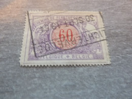 Belgique - Chemins De Fer - Spoorwegen - 60 Centimes - Lilas Et Rose - Oblitéré - Année 1918 - - Usados