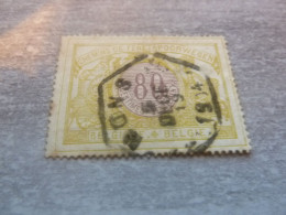 Belgique - Chemins De Fer - Spoorwegen - 80 Centimes - Jaune Et Lilas - Oblitéré - Année 1918 - - Afgestempeld