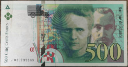 Billet De 500 Francs Pierre Et Marie CURIE 1994 FRANCE J020737589 - 500 F 1994-2000 ''Pierre Et Marie Curie''