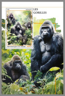 NIGER 2023 MNH Gorillas S/S – OFFICIAL ISSUE – DHQ2423 - Gorilla