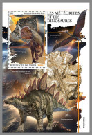 NIGER 2023 MNH Dinosaurs Dinosaurier Meteorites S/S – OFFICIAL ISSUE – DHQ2423 - Préhistoriques
