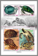 NIGER 2023 MNH Turtles Schildkröten M/S – IMPERFORATED – DHQ2423 - Tortues