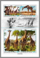 NIGER 2023 MNH Giraffes Giraffen M/S – IMPERFORATED – DHQ2423 - Girafes