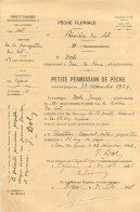070624 - 1926 Petite Permission De Pêche Fluviale TOUR DE FAURE ST CIRQ LAPOPIE CAJARC - Navigation Lot 46 - Pesca