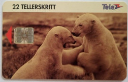 Norway 22 Units Chip Card -  Polar Bears - Norvegia