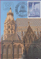 Ersttagskarte 1977 - Mi 1545 (1) , 25. Jahrestag Der Wiedereröffnung Des Stephansdomes , Wien - SST 1150 Wien - Maximumkarten (MC)