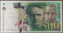 Billet De 500 Francs Pierre Et Marie CURIE 1994 FRANCE J017824185 - 500 F 1994-2000 ''Pierre En Marie Curie''