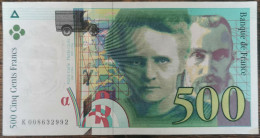 Billet De 500 Francs Pierre Et Marie CURIE 1994 FRANCE K008632992 - 500 F 1994-2000 ''Pierre En Marie Curie''