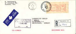 Canada Registered Cover With Meter Cancel Willowdale 31-10-1972 Sent To Germany - Cartas & Documentos