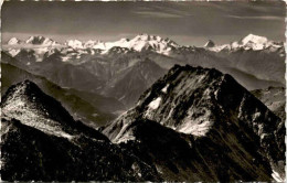 Eggishorn: Fletschhorn - Mischabel - Matterhorn - Weisshorn (5613) * 5. 8. 1951 - Riederalp