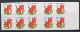 Belgique Non Dentelé 2001 C 40 Carnet Fleurs Tulipe Rouge - 2001-…