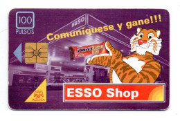 Tigre Tiger Maxidiesel ESSO Pétrole Essence   Jungle Félin  Animal Télécarte Puce  Argentine  Phonecard (salon 647) - Argentina