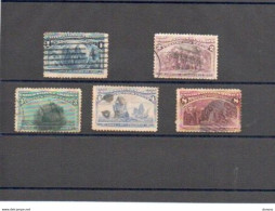 USA 1893 Yvert 81-84 + 87 Oblitéré, Used Cote : 31.50 Euros - Usados