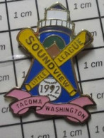 713A  Pin's Pins / Beau Et Rare / SPORTS / PIN'S USA BASE-BALL PHARE SOUND VIEW LITTLE LEAGUE TACOMA WASHINGTON - Honkbal