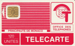 MONACO-Télécarte 120U-Usée-Used-Lot 280-N° Inversé - Monaco